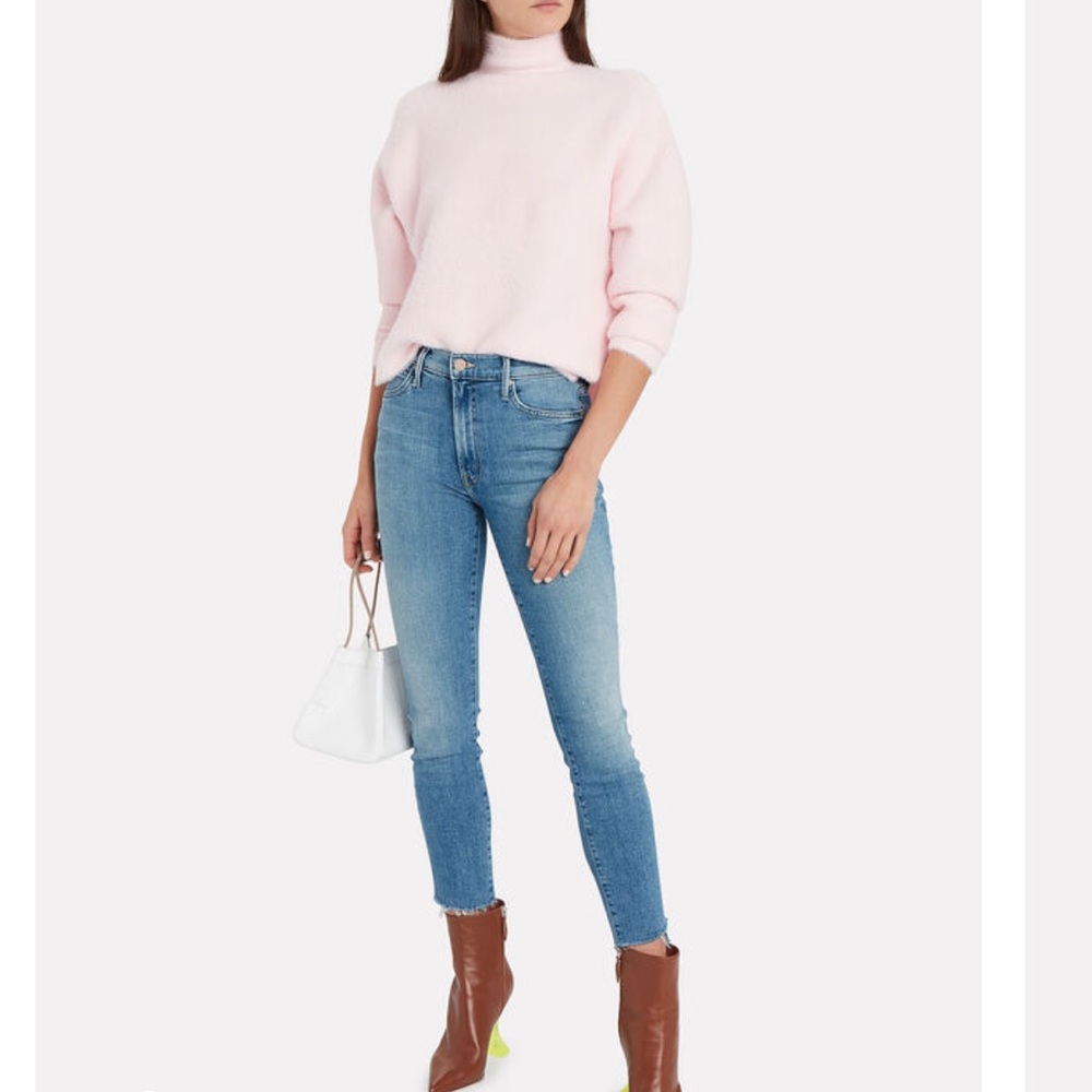 Mother Stunner Zip Ankle Step Fray Jeans
